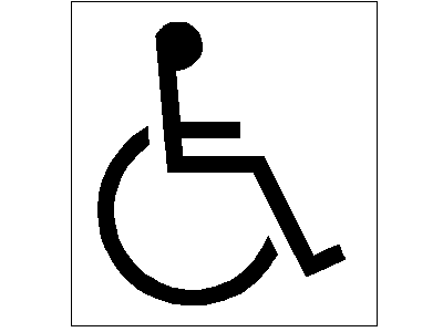 Infirm Traffic Sign – free CAD block preview
