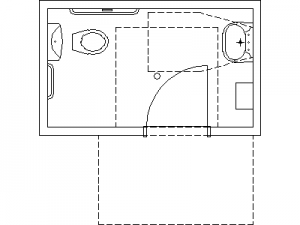 Disabled Toilet Room - Plan CAD block preview