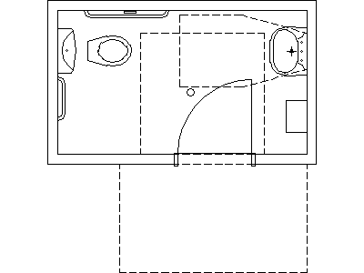 Disabled Toilet Room - Plan – free CAD block preview