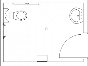 Disabled Washroom - Plan CAD block preview
