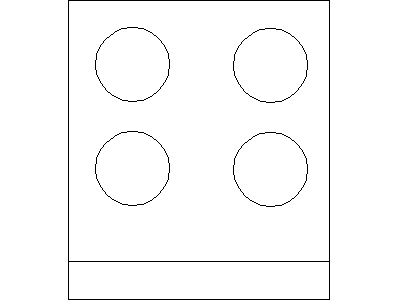 Domestic stove in plan view – free CAD block preview