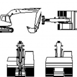 Excavator CAD block preview