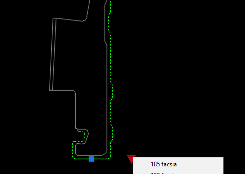Fascia - Full Attributes CAD block preview