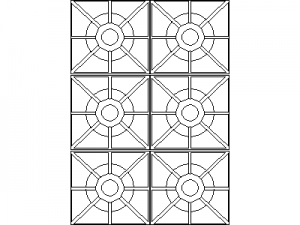 Gas Cookers - Plan View CAD block preview