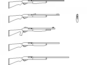 Gun - Berreta CAD block preview