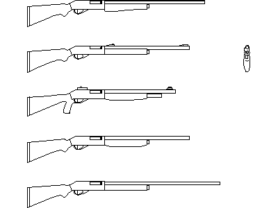 Gun - Berreta – free CAD block preview