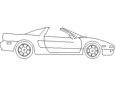 Honda NSX - Side View – free CAD block preview
