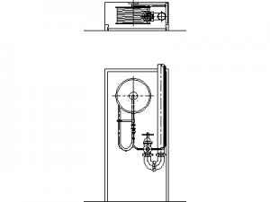 Hydrant and Fire Hose Reel Cabinet CAD block preview