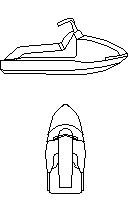 Jet Ski CAD block preview