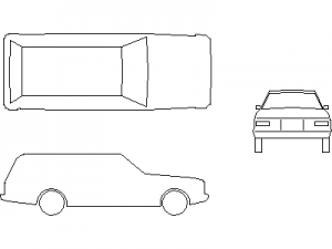 Large Wagon CAD block preview