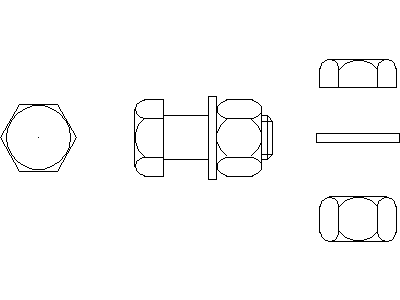 Metric Bolts - M6 to M36 sizes – free CAD block preview