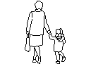 Woman and child CAD block preview