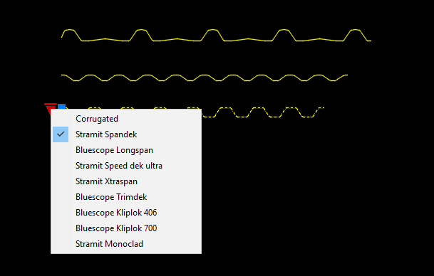 Roof Sheets with Attributes – free CAD block preview