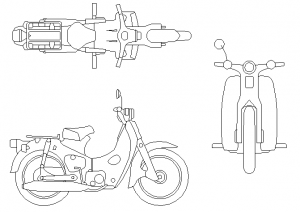 Scooter CAD block preview