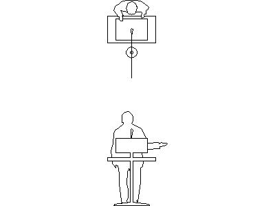 Speaker with Podium – free CAD block preview