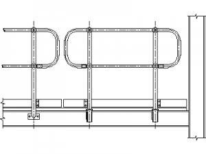 Steel Handrail Removable Panel CAD block preview