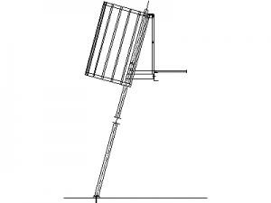 Steel Ladder with Cage - Elevation CAD block preview