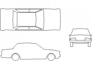 Medium Size Sedan CAD block preview
