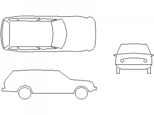 Medium Wagon CAD block preview
