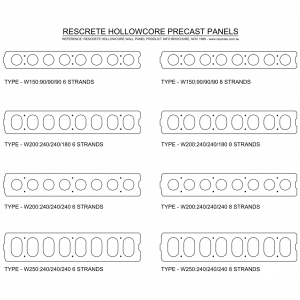 Rescrete Hollowcore Precast Panel CAD block preview