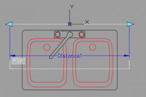 Double Sink - Plan CAD block preview