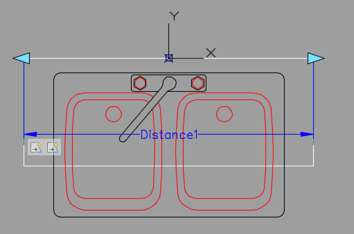 Double Sink - Plan – free CAD block preview