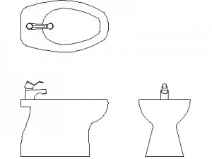 Bidet CAD block preview