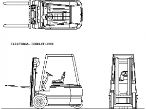 Forklift - Electrical Linde CAD block preview