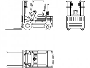 Forklift Type 2 CAD block preview