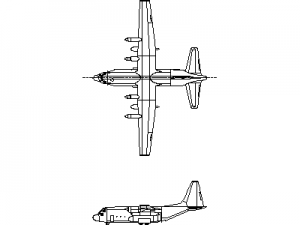 Heavy Lift Military Plane CAD block preview