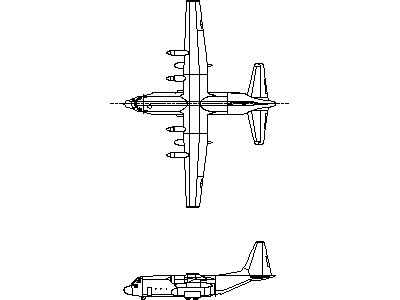 Heavy Lift Military Plane – free CAD block preview