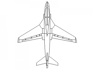 EA-6B Prowler - Aircraft CAD block preview
