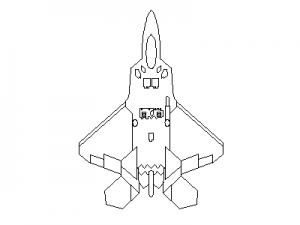 F-22 Raptor - Aircraft CAD block preview