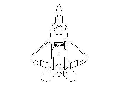 F-22 Raptor - Aircraft – free CAD block preview