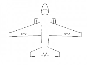 S-3 Viking - Aircraft CAD block preview