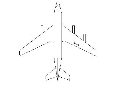 KC-135 Stratotanker - Aircraft – free CAD block preview