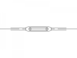 M20 Turnbuckle CAD block preview
