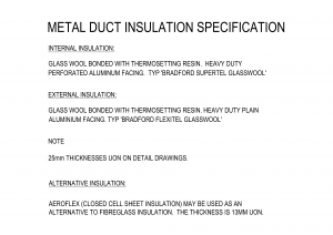 Metal Duct Insulation Specification CAD block preview