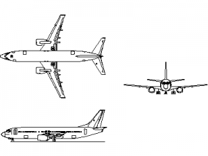 Boeing 737-400 - Aircraft CAD block preview