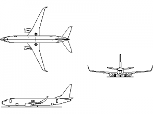 Boeing 737-800 – Aircraft CAD block preview