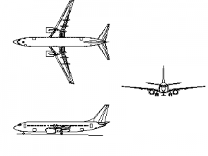 Boeing 737-800 - Aircraft CAD block preview