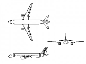 Airbus A320 – Aircraft CAD block preview