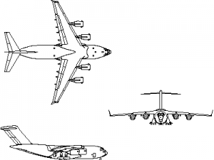 Boeing BC-17X - Aircraft CAD block preview