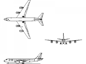 Douglas DC-8-43 - Aircraft CAD block preview