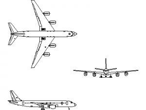 Douglas DC-8-55 - Aircraft CAD block preview
