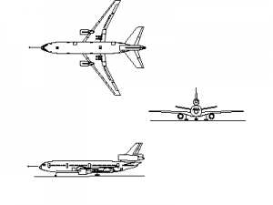 Douglas DC-10-30a - Aircraft CAD block preview