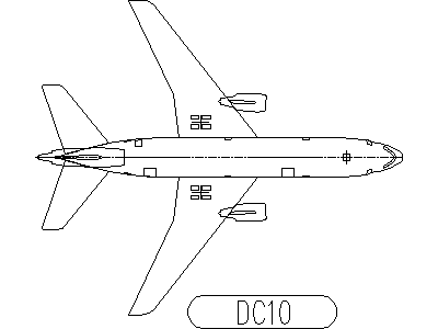 Douglas DC-10 - Aircraft – free CAD block preview