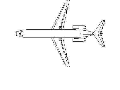 Douglas DC-9 - Aircraft – free CAD block preview