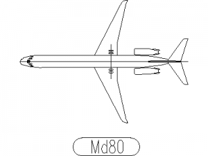Douglas MD-80 - Aircraft CAD block preview