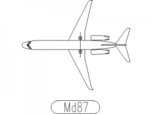 Douglas MD-87 - Aircraft CAD block preview